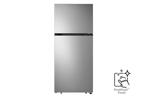 LG 28-Inch Freestanding Top-Freezer Refrigerator with 18 cu ft Capacity, 2 Glass Shelves, Gallon Door Bins, Multi-Air Flow System, Garage-Ready, Ice Maker Ready