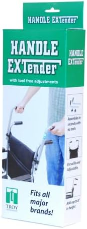 Push Wheelchair Handle Extender (300lbs Weight Capacity), Universal Wheelchair Accessories for Adults â Extendable Handle for Strollers â Adjustable Extender for Adults