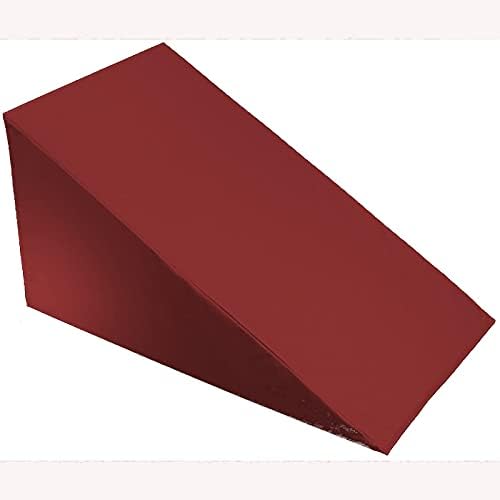 MoonRest 7â, 10â, 12â- inch Foam Bed Wedge Zippered Cover/Pillow Replacement Cover (24" x 24" x 7", Burgundy)