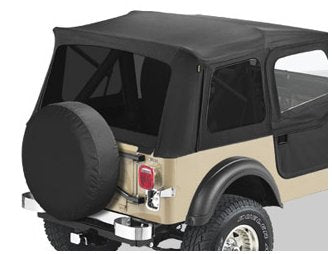Bestop Window Set - Jeep '76-86 CJ7 / '87-95 Wrangler YJ (Supertop, Black Denim)