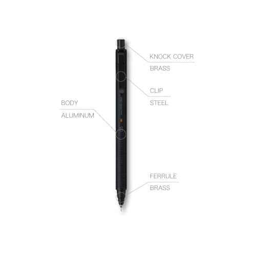 Uni Kuru Toga Metal Mechanical Pencil, Auto Lead Rotation, 0.5mm Fine Point, All-Metal Body, Silent Blue, M5KH1P.10