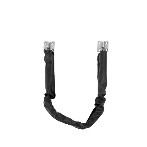 Don-Jo HDCC-2512 Steel Heavy Duty Crash Chain with Gray Vinyl Cover, Satin Chrome Plated, 25-1/2" Length