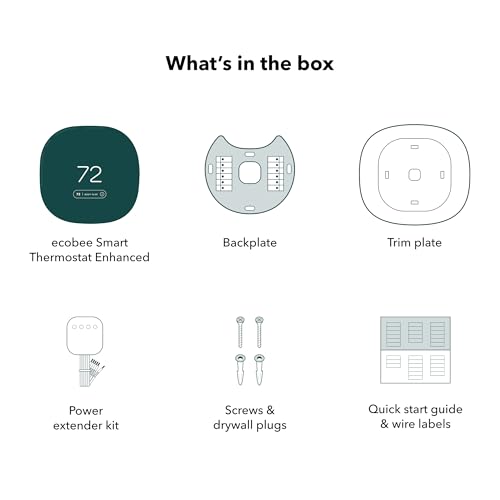 ecobee Smart Thermostat Enhanced - Programmable Wifi Thermostat - Works with Siri, Alexa, Google Assistant - Energy Star Certified - Smart Home