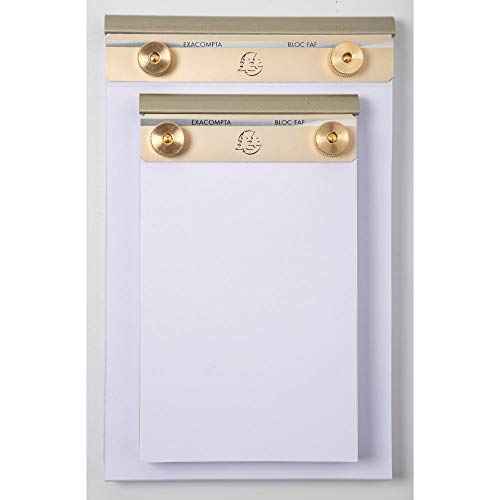 Exacompta - Ref 12113E - FAF Desk Pad No.3-185 x 115mm in Size, Refillable with Recharge Pads, Stable When Writing, Non-Slip Feet - Plain Paper, FSC-Certified, White