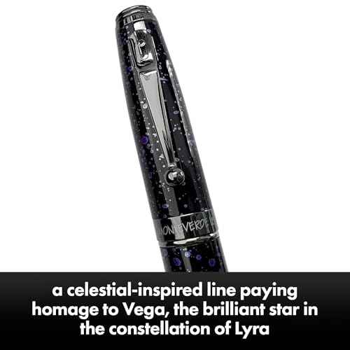 Monteverde USA Invincia Vega Rollerball Pen - Starlight Purple, Multicolor Plated Finish, Eye-Catching Writing Instrument