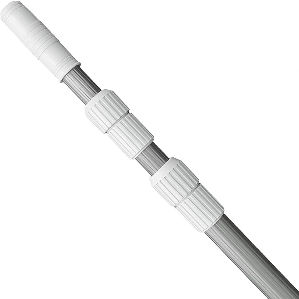 12 FT Pool Pole â Telescoping Aluminum 5/4" Diameter Pool Pole with Strong Grip & Lock - Heavy Duty 3-Piece Adjustable Design - Fits Any Skimmer, Brush, Vacuum Head