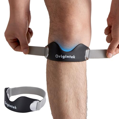 Patellar Tendon Support Strap â Adjustable Non-Slip Patella Band Knee Brace Stabilizer for Jumpers Knee, Tendonitis, Running, Basketball, Volleyball, Squats â Two Interchangeable Straps for Adults & Teens, 1 Pack