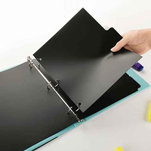 3 Ring Binder Dividers with 5-Tabs for Letter Size, 1/5 Cut, 3-Hole Punched, Write & Erase Plastic Binder Dividers Extra Durable Section Index Dividers for Binders, Pack of 2 Sets, 10 Dividers Total