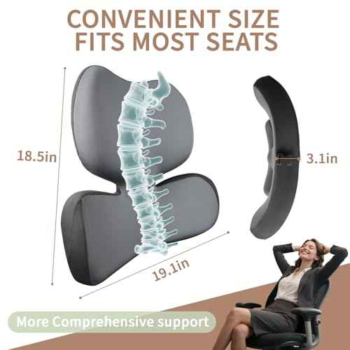Lumbar Pillow,Ergonomic Lumbar Support Pillow for Upper & Lower Back Support Back Pain Pain Relief,Promotes Posture,Fully Support Entire Back Cushion,for Office Chair,Car,Gaming Desk Chair