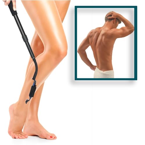 Smooth Reach Long Razor Extension Handle - Leg Hair Removal for Women â Razor Extender For Pregnant Women, Limited Mobility Shaving Tool - Back Shavers for Men - Works On All Blade Razors