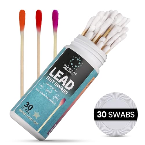 Lead Test Kit, 30 Units, Lead Paint Test Kit, Lead Test Swabs for Instant Lead Detection â Home Use on All Surfaces: Painted, Dishes, Toys, Jewelry, Metal, Ceramics, Wood.