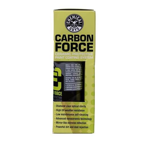 Chemical Guys Carbon Force Ceramic Protective Paint Coating System, Professional-Grade Protection, Gloss and Durability, Ceramic Coating Kit with 3 Microsuede Applicators, 1 fl oz