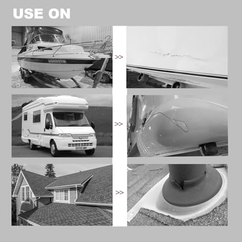 White RV Roof Sealant Tape, 8" x 25' Waterproof Repair Seal Tape ? Extra Thick, UV-Resistant, Weatherproof Patch for Permanent Leak Sealing on RVs, Trailers, and Mobile Homes