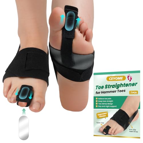 Hammer Toe Corrector for Women & Men â 1 Pack Adjustable Toe Splint for Hammer, Curled & Bent Toes â Toe Straightener Helps Relieve Pain & Foot Pressure