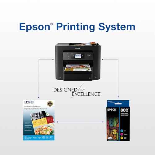 EPSON 802 DURABrite Ultra Ink Standard Capacity Cyan Cartridge (T802220-S) Works with WorkForce Pro WF-4720, WF-4730, WF-4734, WF-4740