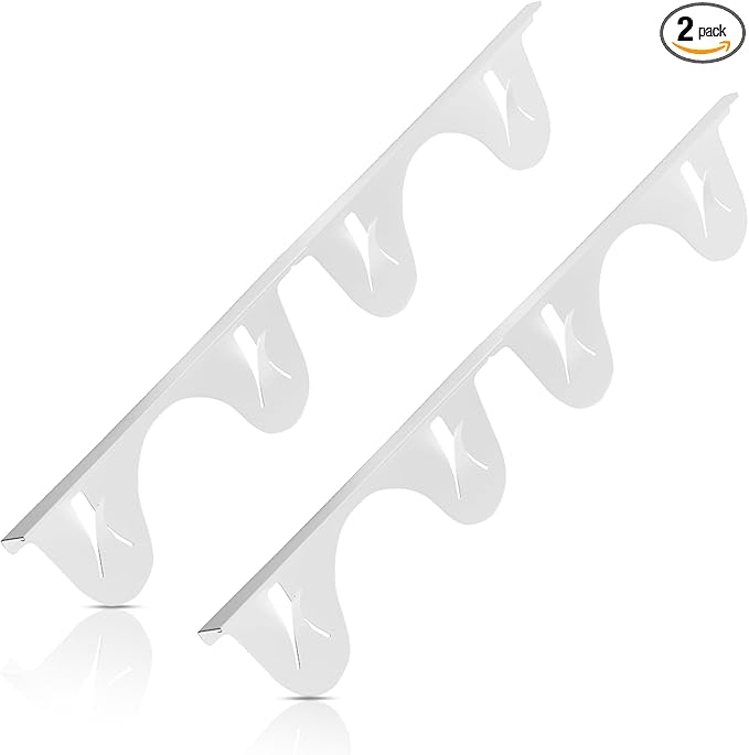 Stainless Steel Stove Counter Gap Cover (2 Pack, White), Stove Gap Guard, Stove Gap Filler for Kitchen, Range Trim Kit, Heat Resistant with Easy Clean, Adjustable Length 13.8â to 27.5â