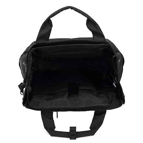 Kah&Kee Backpack Purse for Women Convertible -14 inch Laptop Tote Shoulder Bag. Ideal for Work, College, Travel & Nurses (Black)
