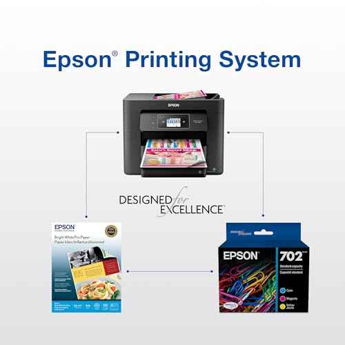 EPSON 702 DURABrite Ultra Ink High Capacity Cyan Cartridge (T702XL220-S) Works with WorkForce Pro WF-3720, WF-3730, WF-3733