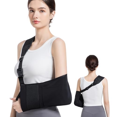 Arm Sling Shoulder Immobilizer for Men & Women, Medical Sling for Shoulder Injuryï¼Elbow, Hand injury Support Braceï¼Very Breathable and Lightweight Sling for Rotator Cuff Tearï¼Fits Left & Right