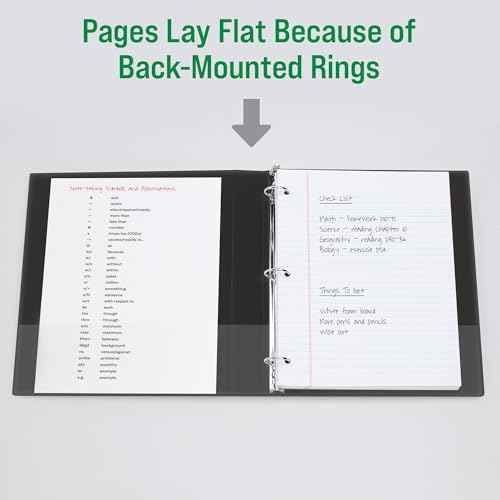 Office Essentials Economy View 3 Ring Binders, 2" Round Rings, 2.8" Spine, 375-Sheet Capacity, White Binders (12-Pack of 03428)