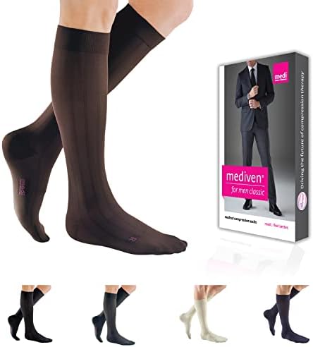 mediven for Men Classic, 15-20 mmHg â Closed Toe, Knee High Compression Stockings, Compression Dress Socks