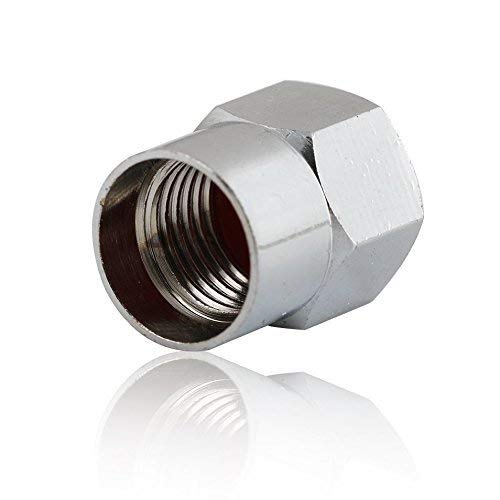GODESON Pack of 20 Chrome Plated Brass Tire Valve Stem Caps with N2 Nitrogen Logo