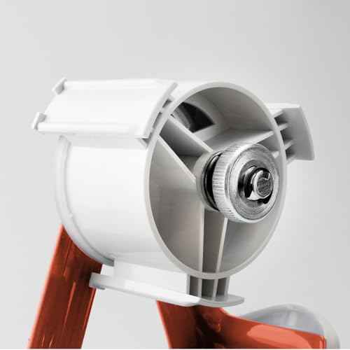 Heavy Duty Metal Frame Orange Packing Tape Dispenser 3 Inch Core with Special Ergonomic Handle, Tape Gun for Packing Boxes with Premium Tempered Steel Blade - for 3 inch Wide Roll