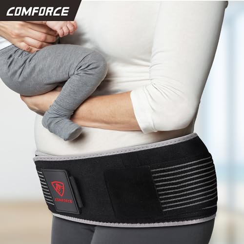 Sacroiliac Hip Belt, Dual Adjustable Compression with Ice Pack, Relief for Lower Back, Pelvic Stabilization, Postpartum Recovery & Lumbar Support - XL(fits waist circumference: 46-54 inches)