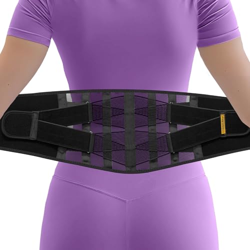 Ultra Breathable Back Brace for Lower Back Pain Relief â Lightweight Thin Soft Back Support Brace for Women & Men â Dual Adjustable Lumbar Support Belt for Herniated Disc, Sciatica, Scoliosis