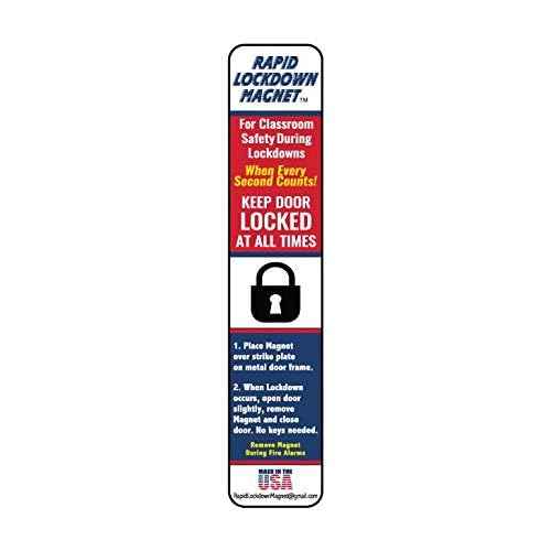 10 Pack. America's #1 LockdownMagnet Used in Over 2,500 Schools. Rapid Lockdown Magnet for Faster & Safer School Lockdowns. Strongest Magnet is 9" Tall and 40 mil Thick. Non-tearable. Long Lasting.
