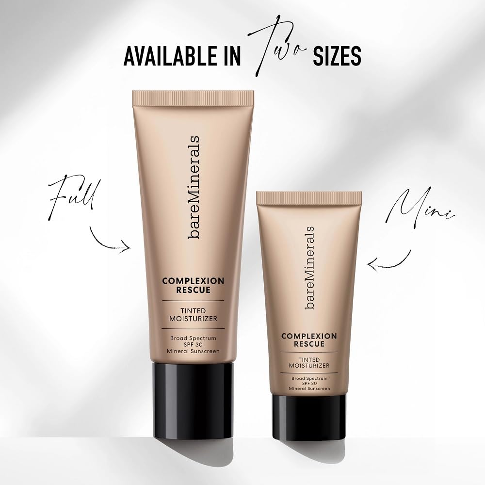 bareMinerals Complexion Rescue Tinted Moisturizer for Face with SPF 30, Travel Size, Birch 1.5, Vegan, Cruelty-Free & Dermatologist-Tested