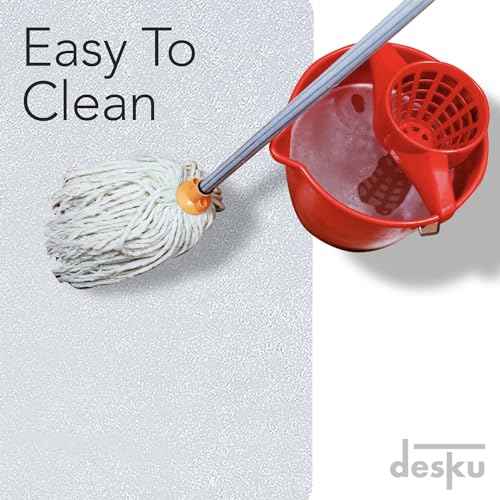 DESKU Super Oval Desk Chair Mat ? Heavy-Duty PVC Mats for Carpet Floor Protection, Clear, 36" x 48" Inches, Made in The USA