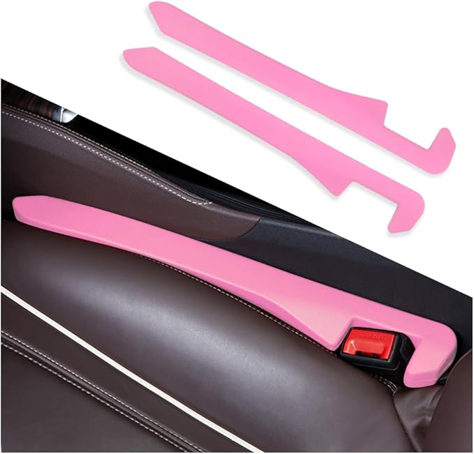 IHOTDER 2PCS Car Seat Gap Filler,Super Flexible Car Side Seat Gap Filler Car interior Accessories,Universal CCar Organizer Between Seats for Tightly Filling Seat Gaps (Pink)â¦â¦