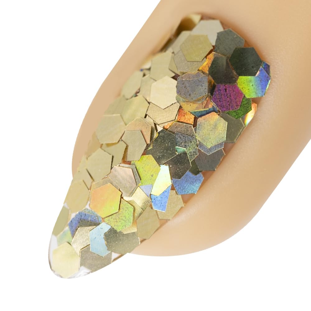 Young Nails Art Glitters - Premium Loose Nail Glitter Powder for Acrylic Nails & Gel Nails, Nail Sequins, Nail Sparkles, Nail Art Powder, Fine & Chunky Glitter, Durable, Artist Table, 1 oz