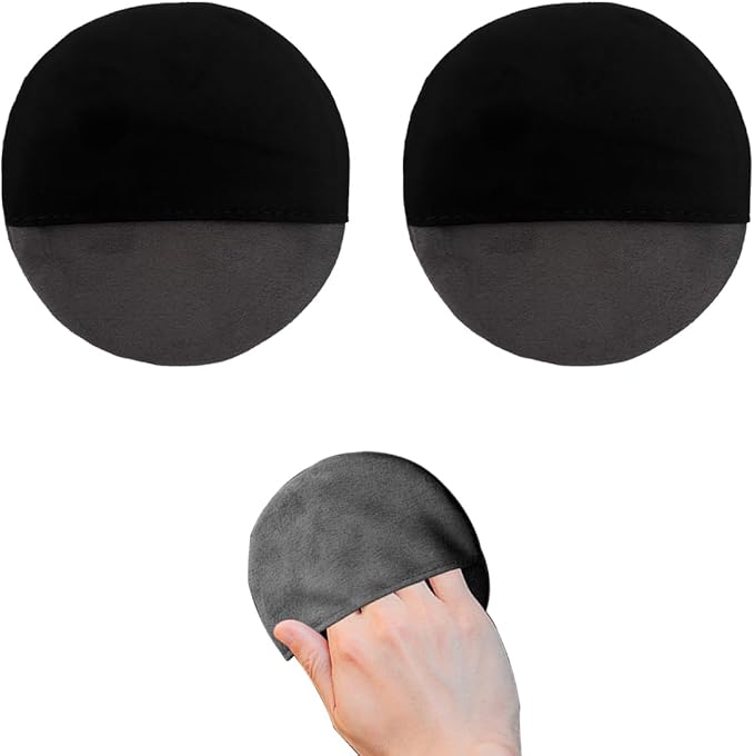 2PCS Car Screen Cleaner, 4.33"Ã4.33" Round Microfiber Cloth Auto Cleaning Wipes, Reusable Non-Scratch Touchscreen Cleaning Pad for Dashboard LCD Display Laptop, Car Accessories
