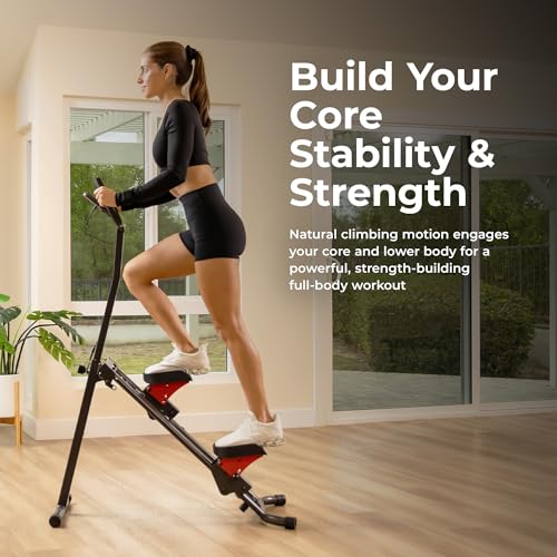 Sunny Health & Fitness Smart Foldable Stair Climber with Balance-Assist Cords - SF-S025005