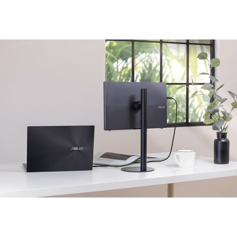 ASUS ZenScreen Stand MTS02D - Ergonomic Stand for Portable Monitors, Tilt, Pivot, Height adjustments, 1/4” Tripod Socket Compatible, Work from Home Setup, Home Office