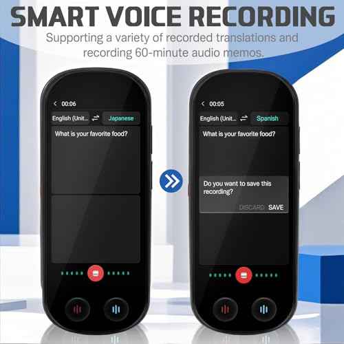 Translator Device - AI Translation Device with 150+ Languages, Upgraded Real Time Ai Language Translator, Instant Two-Way Communication Device for Travel Business Learning
