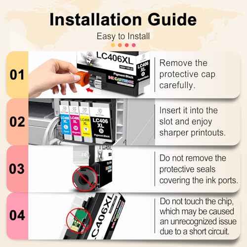 Miss Deer LC406XL Ink Cartridges for Brother Printer Black, Compatible Replacement for Brother LC406 BK LC406BK LC 406 XL for MFC-J4335DW MFC-J5855DW MFC-J6955DW MFC-J6555DW MFC-J4535DW 2-Pack