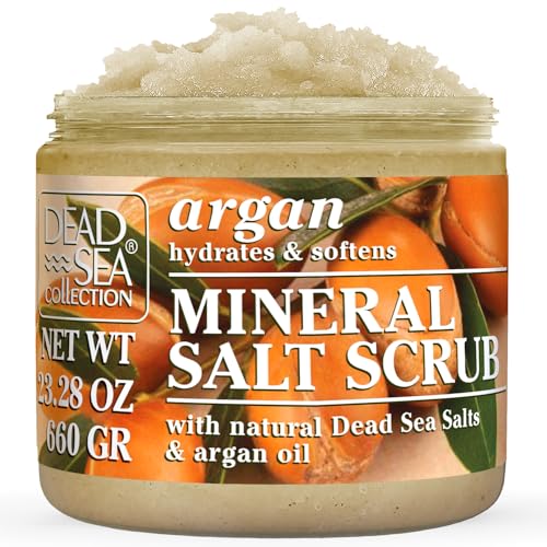 Dead Sea Collection Argan Salt Scrub â Exfoliating Body Scrub for Women â Moisturizing and Nourishing Skin â with Pure Oils and Dead Sea Minerals (23.28 Oz)