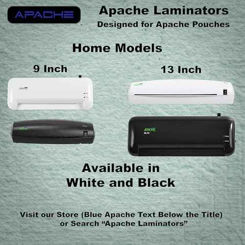 Apache Laminating Pouches 3 mil, for 8.5 x 11 inch Letter Size Paper, 9 x 11.5 inch Sheets, 300 Pack, Office and School Supplies, Thermal Laminator, Super Clear Sheets, 300-Pack, 3mil, Letter Sized