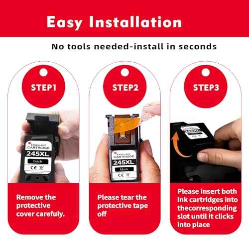 245XL Ink Cartridge Replacement for Canon 245XL Black Ink Cartridges PG-243XL for PG-245 PG-243 High Yield Compatible with Canon MX490 MX492 MG2500 MG2522 MG2525 MG3022 MG2920 TS3100 TS3122 TS3300