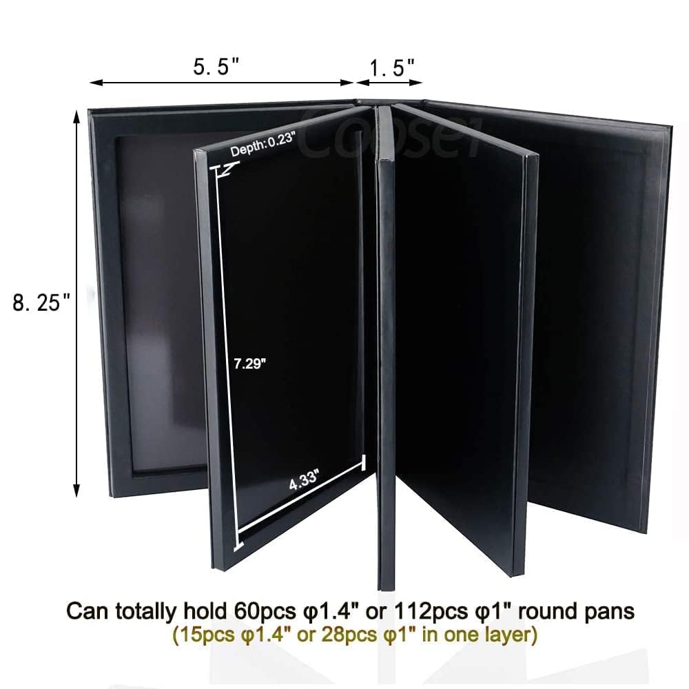 Coosei 4-Layer Book Shaped Magnetic Eyeshadow Palette Empty Makeup Storage Box For Eyeshadow Lipstick Blush Powder extra large big space