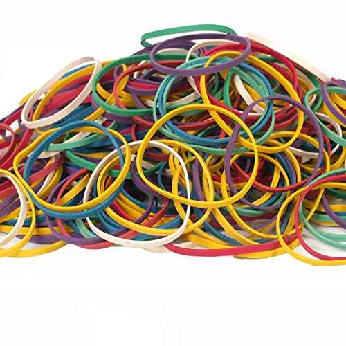 Rubber Bands 250pcs size #33 rubber band size 33 colors Elastic Band rubber Bands Blue green purple yellow white red for Office School Home Strong Loop Office Supplies
