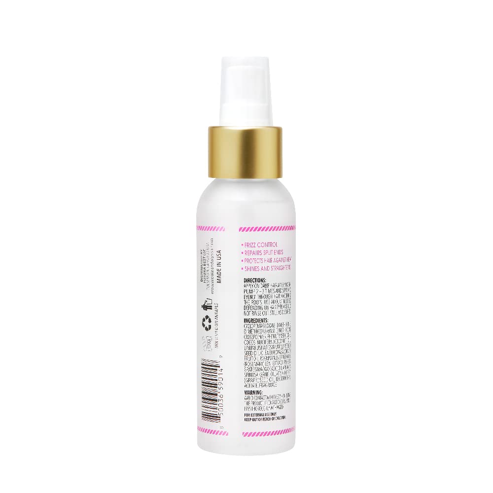 Nicole & Alyssa Hair Serum for Frizzy, Dry, Damaged Hair β Anti-Frizz Treatment, Heat Protectant, Hair Straightening & Smoothing Oil for Intense Shine, 3.04 fl oz