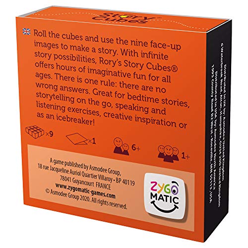 Rory's Story Cubes Classic (Box) - Creative Storytelling Dice Set in a Magnetic Box! Fun Family Game for Kids & Adults, Ages 6+, 1+ Players, 10 Minute Playtime, Made by Zygomatic