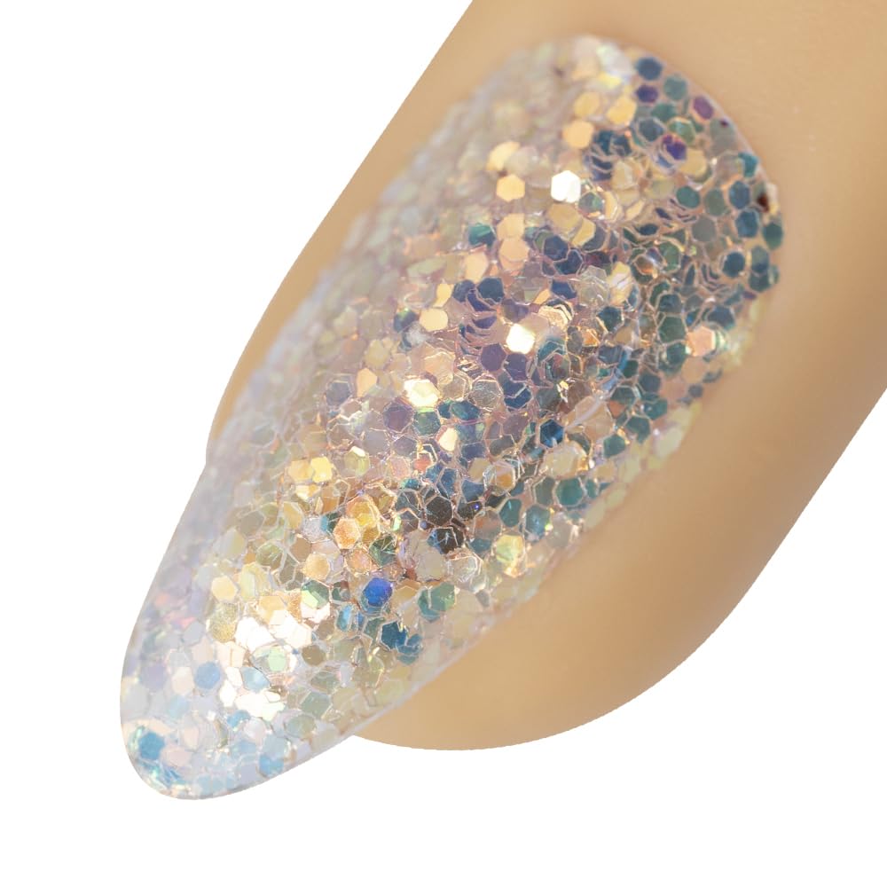 Young Nails Art Glitters - Premium Loose Nail Glitter Powder for Acrylic Nails & Gel Nails, Nail Sequins, Nail Sparkles, Nail Art Powder, Fine & Chunky Glitter, Durable, Inner Child, 1 oz