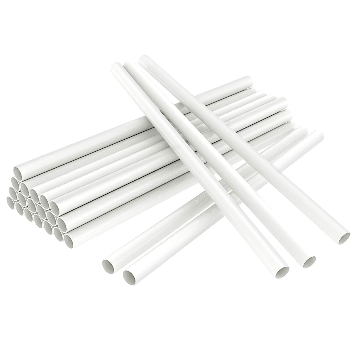 FurRain White Plastic Cake Dowel Rods for Tiered Cake Construction and Stacking Supporting Cake Round Dowels Straws with 0.4 Inch Diameter (12 Inch)