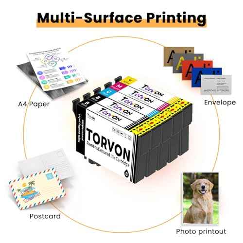 Remanufactured Ink Cartridge Replacement for Epson 302XL Ink Cartridges Multipack 302 XL T302 T302XL Compatible with Epson XP-6100 XP6100 XP-6000 XP6000 Printer(5 Pack, PBK/BK/C/M/Y)