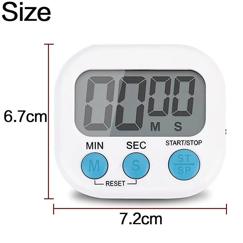 JSEIAJB LCD Digital Kitchen Timer Magnetic Cooking Large Count Down Up Clear Home Kitchen Accessories(Black)